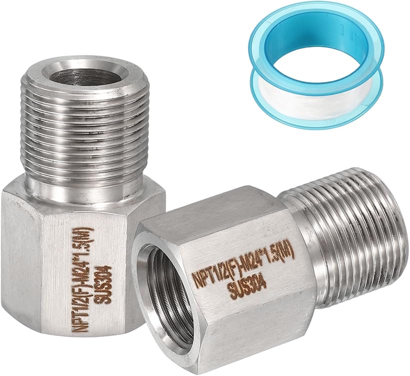 PATIKIL Stainless Converter Connection 1 85x1 18